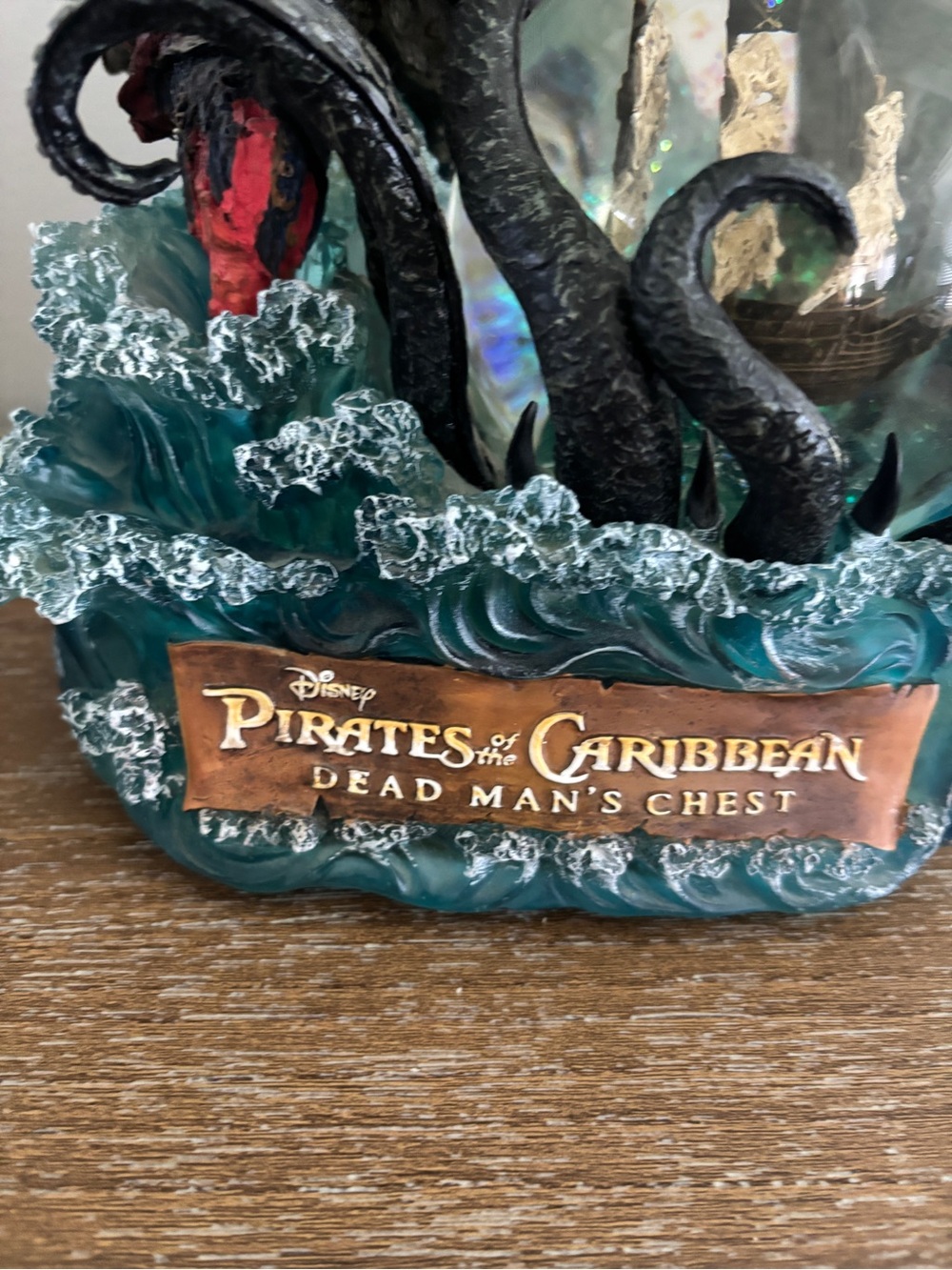 Disney Pirates of the Caribbean Teal and Black Tentacle Snow Globe - Picture 2 of 11